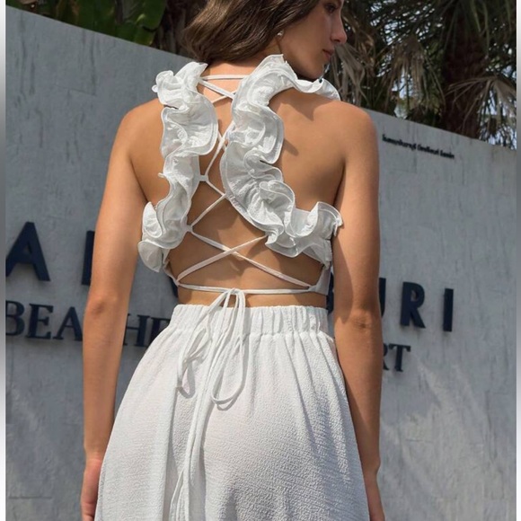 JEAN JAIL women boho ruffle top dress size XL - Picture 2 of 7